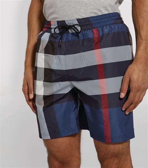 burberry check drawcord swim shorts.